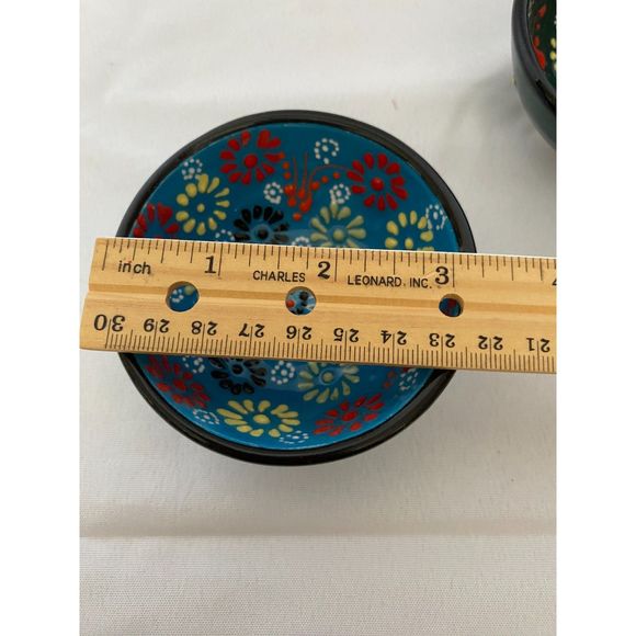 3 Turkish Ceramic 3 1/4" Salt Cellar Dip Bowl Serving Bowl - Picture 4 of 9